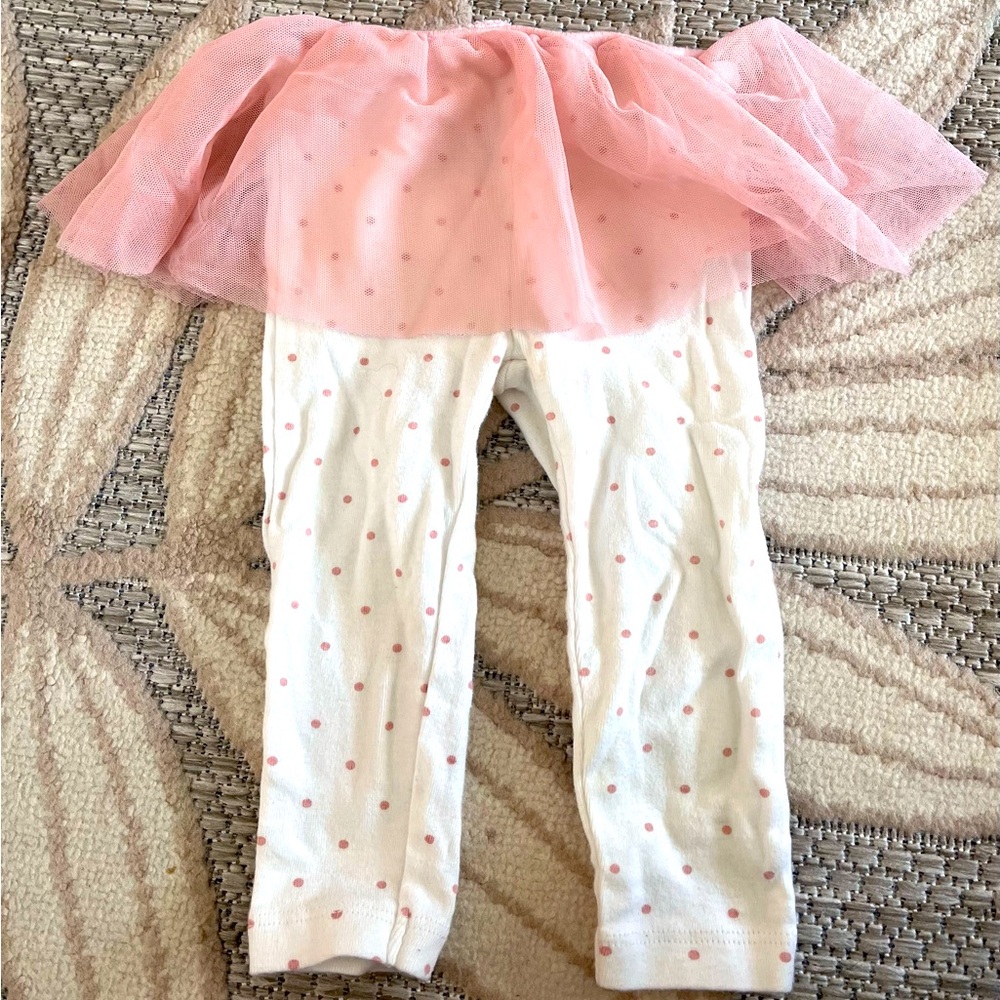 ⭐️ 5/$25 ⭐️ Carter's Pink Tulle Skirt Leggings 12M